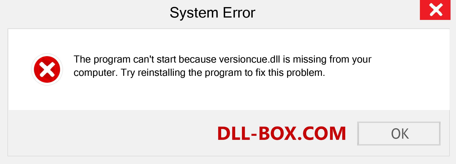  versioncue.dll file is missing?. Download for Windows 7, 8, 10 - Fix  versioncue dll Missing Error on Windows, photos, images